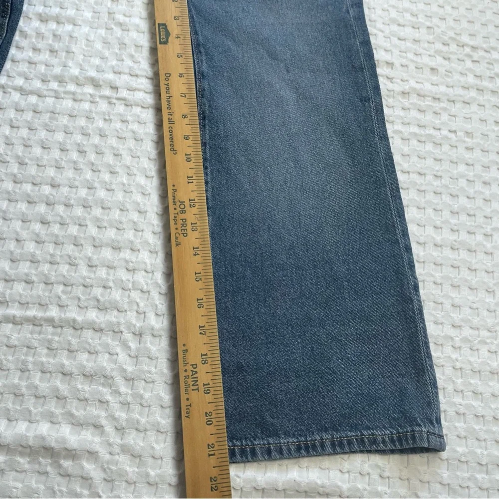 New Old Navy Baggy Wide Leg Jeans 8 Plus‎ Girls Skater High Rise Adj Waist